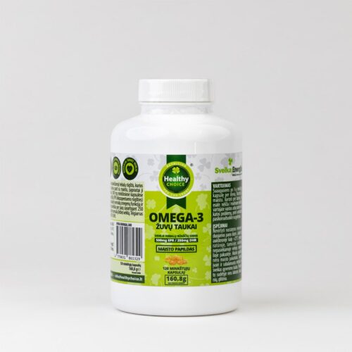 Omega-3 žuvų taukai "Healthy Choice" 120 kapsulių